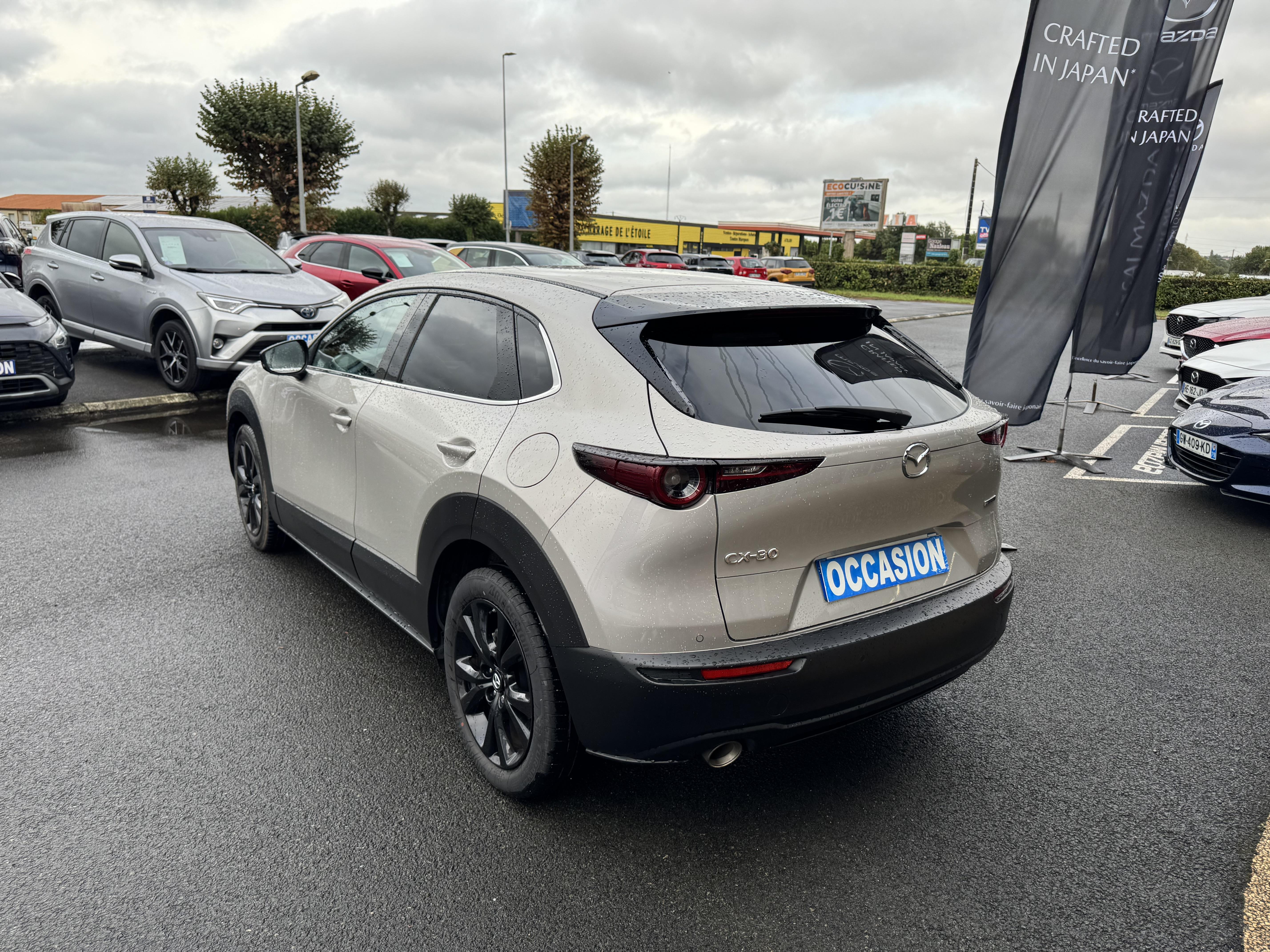 MAZDA CX-30 2.0L e-SKYACTIV X M Hybrid 186 ch 4x2 BVA6 Homura - Véhicule Occasion - Océane Auto MAZDA CX-30 2.0L e-SKYACTIV X M Hybrid 186 ch 4x2 BVA6 Homura - Véhicule Occasion Océane Auto