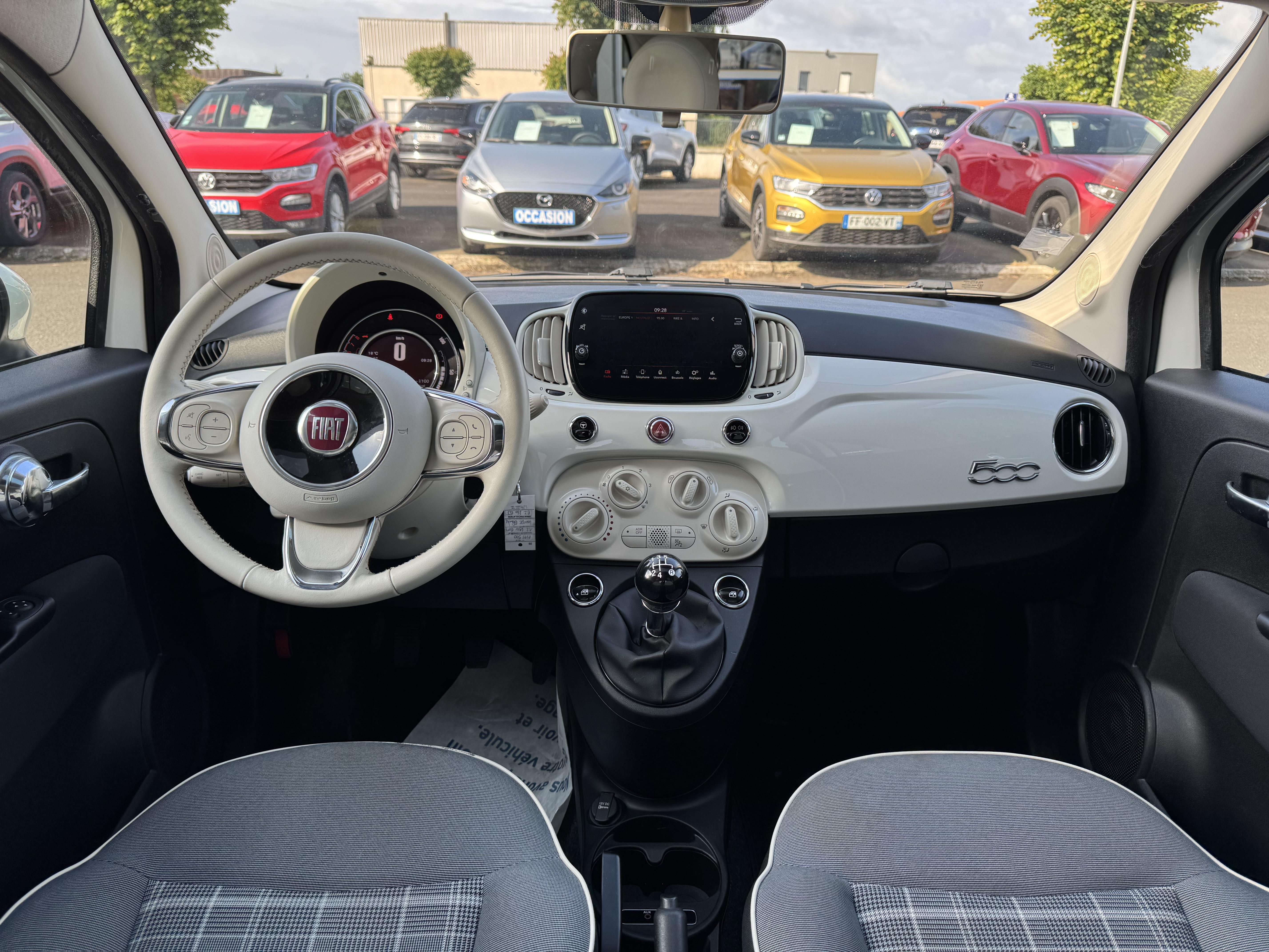FIAT 500 1.2 69 ch Eco Pack Lounge - Véhicule Occasion - Océane Auto FIAT 500 1.2 69 ch Eco Pack Lounge - Véhicule Occasion Océane Auto