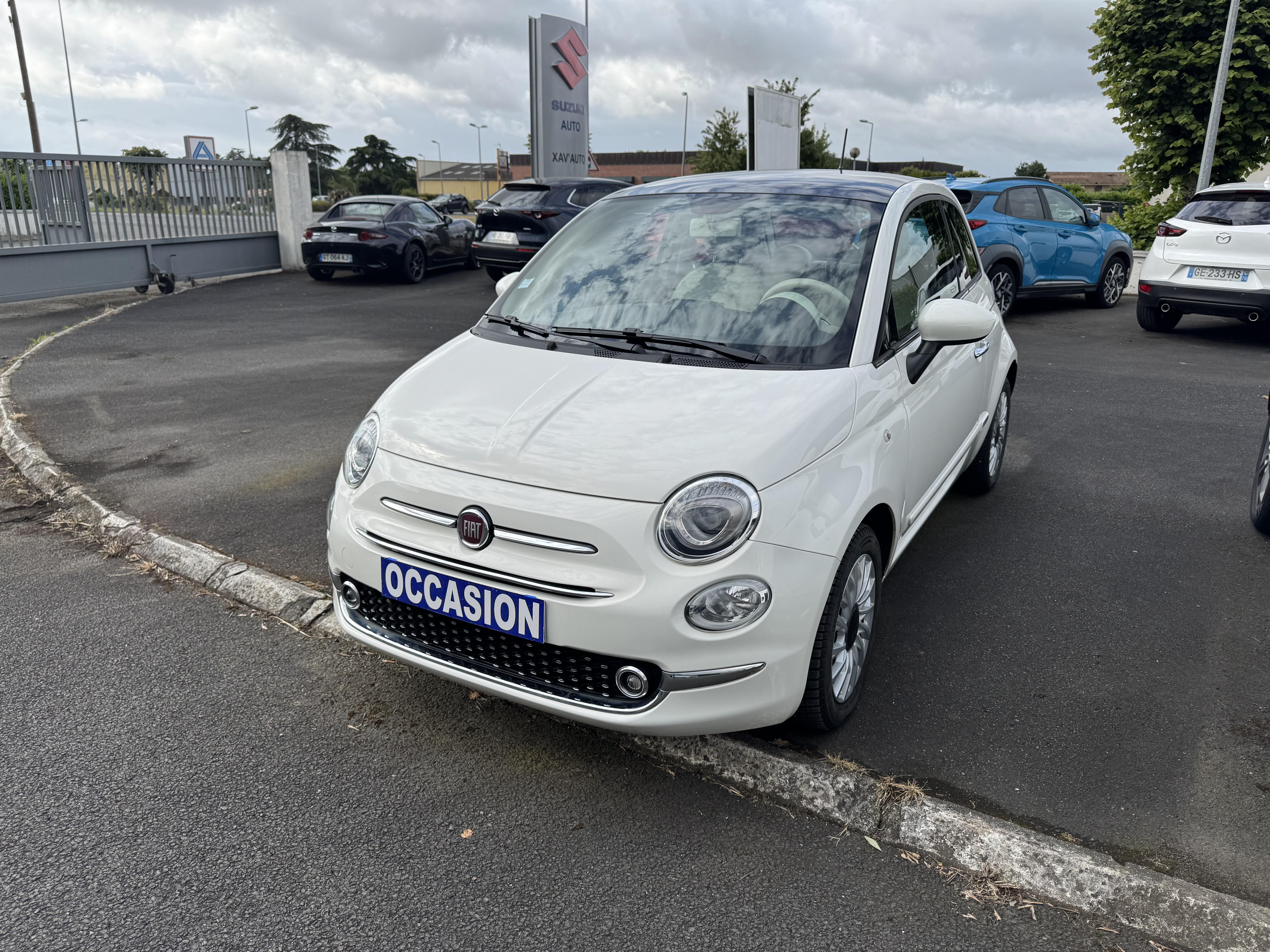 FIAT 500 1.2 69 ch Eco Pack Lounge - Véhicule Occasion Océane Auto
