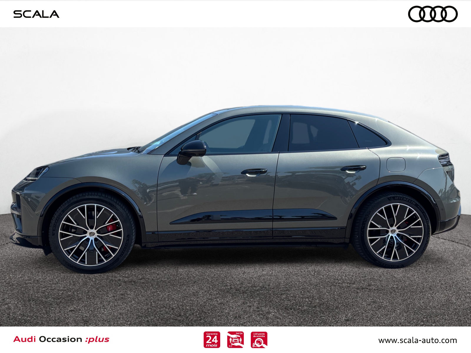 PORSCHE MACAN+ELECTRIQUE PROFIL+GAUCHE