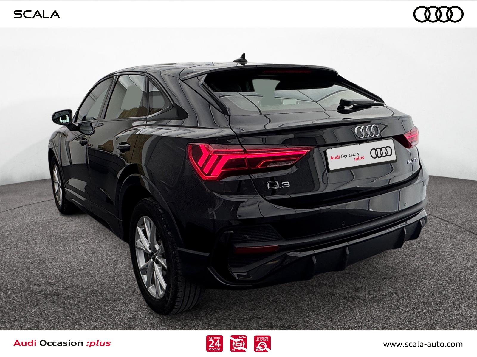 AUDI Q3+SPORTBACK 34+ARRIERE+GAUCHE