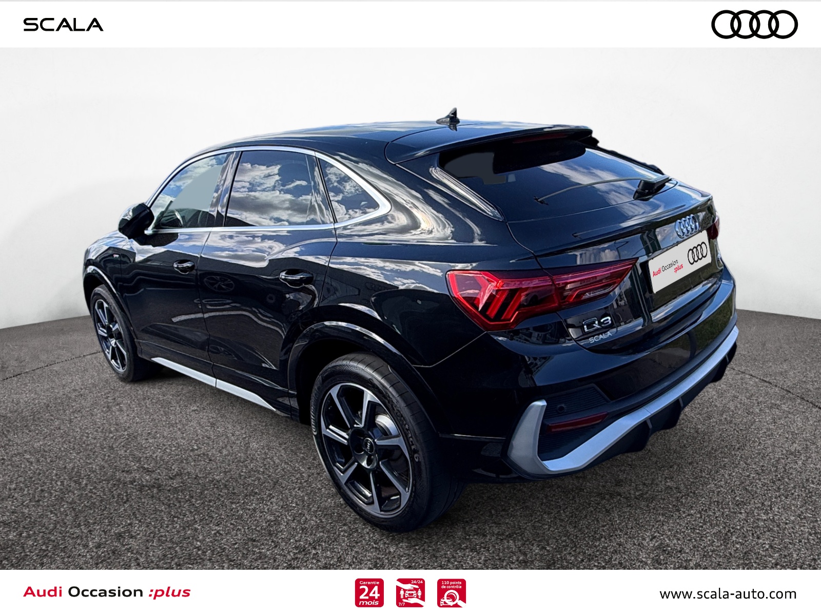 AUDI Q3+SPORTBACK 34+ARRIERE+GAUCHE