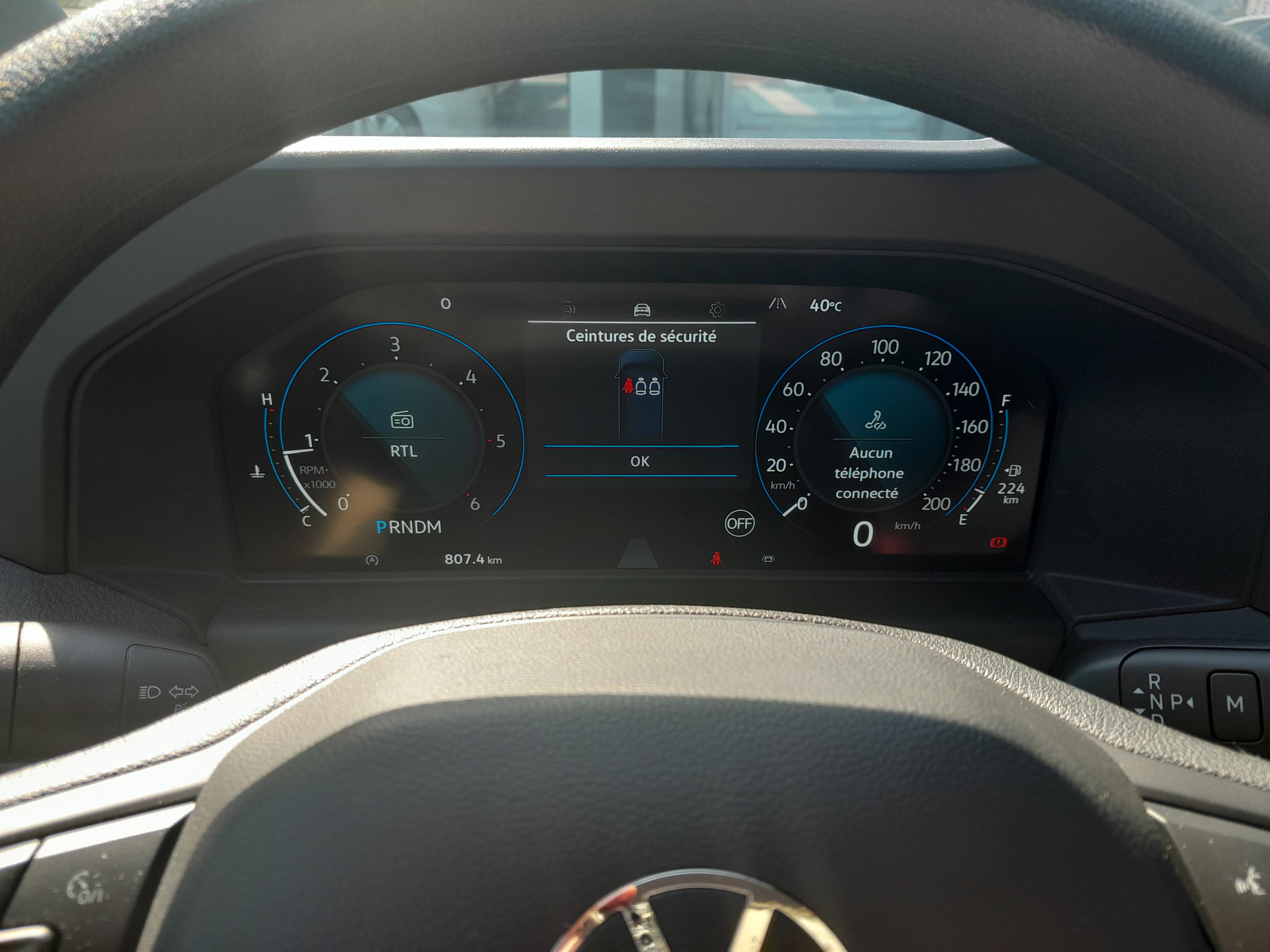 VOLKSWAGEN+UTILITAIRES TRANSPORTER+VAN BLOC+COMPTEUR