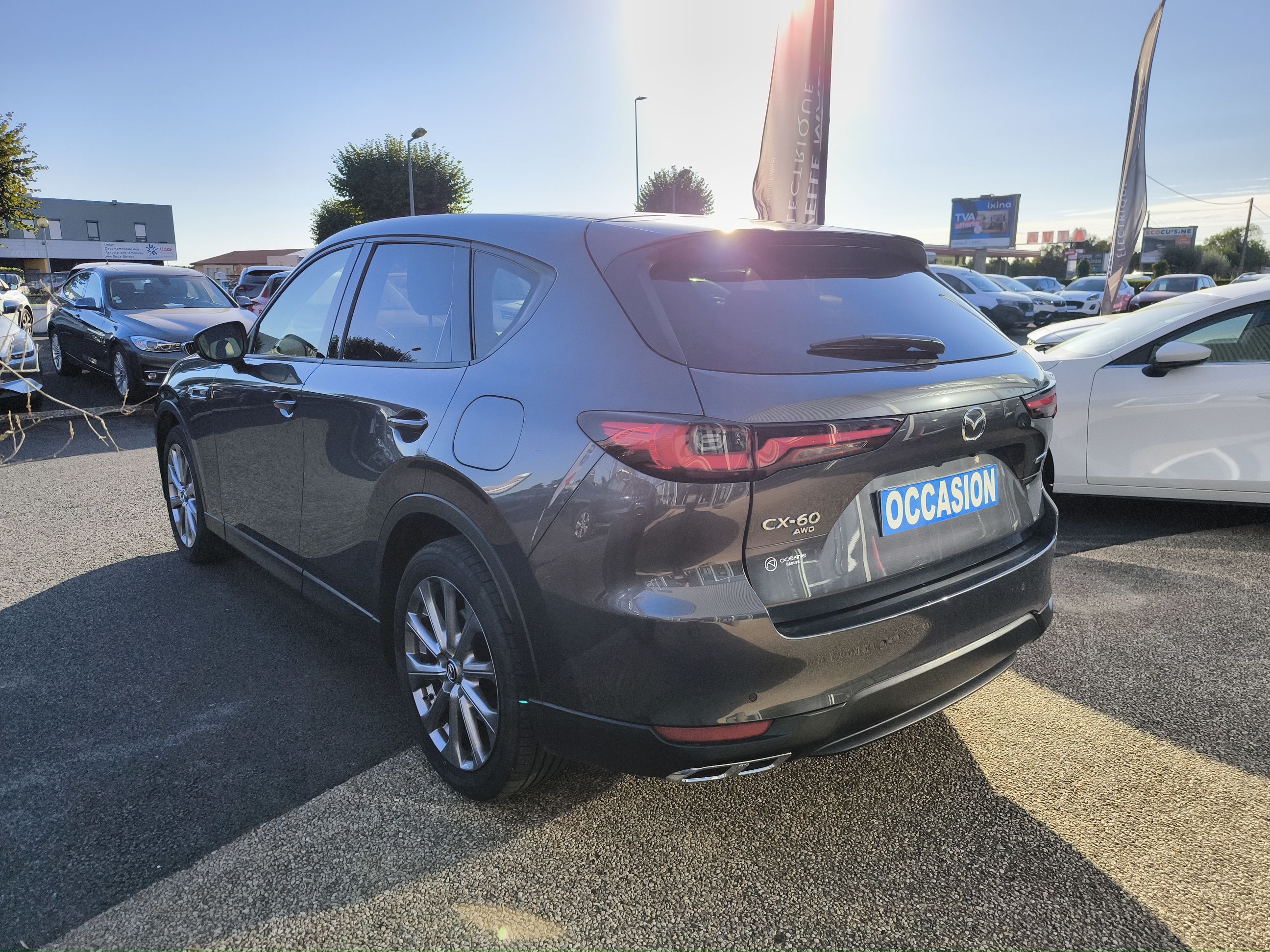 MAZDA CX-60 2.5L e-SKYACTIV PHEV 327 ch 4x4 BVA8 Exclusive-Line - Véhicule Occasion - Océane Auto MAZDA CX-60 2.5L e-SKYACTIV PHEV 327 ch 4x4 BVA8 Exclusive-Line - Véhicule Occasion Océane Auto